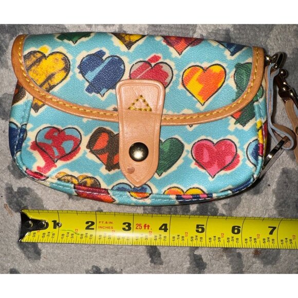 Dooney and Bourke, vintage wristlet, wallet, hearts - Picture 2 of 6